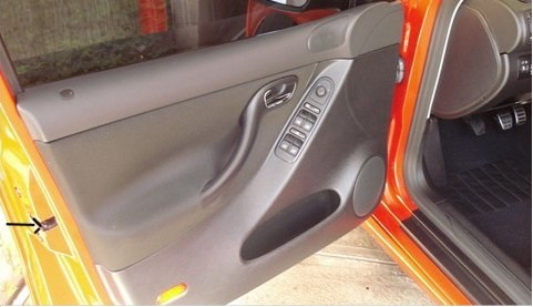 Ubicación del gancho de la puerta del auto